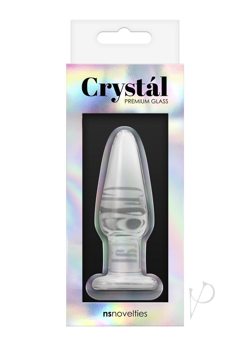 Crystal Glass Tapered Plug Small Clear_0