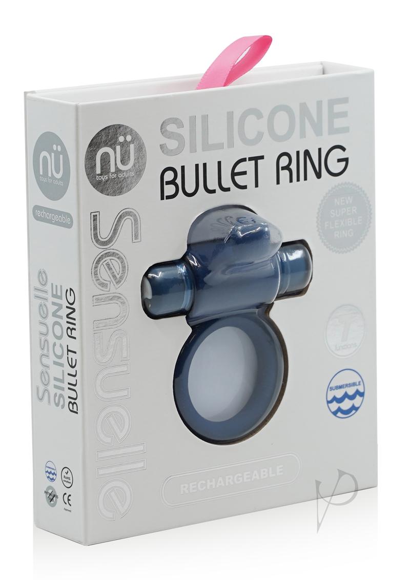 Sensuelle Silicone Bullet Ring 7x Navy B_0