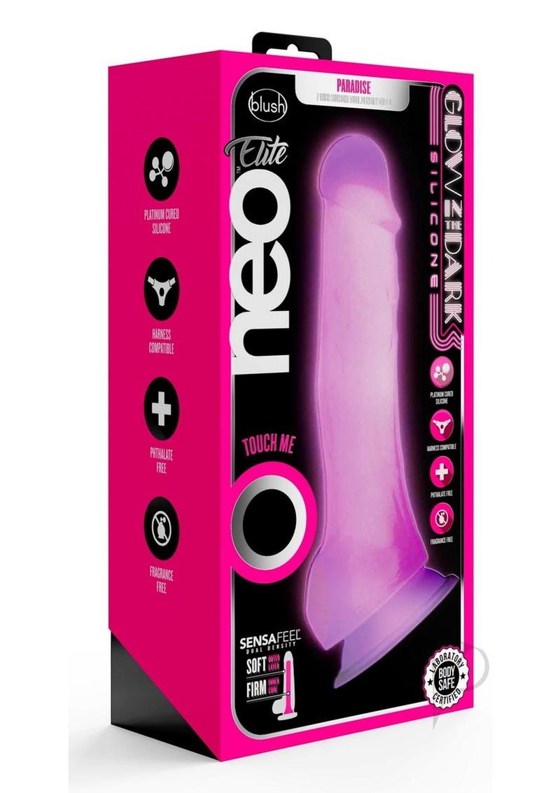 Neo Elite Gitd Dd Cock W/balls 7.5 Pnk_0