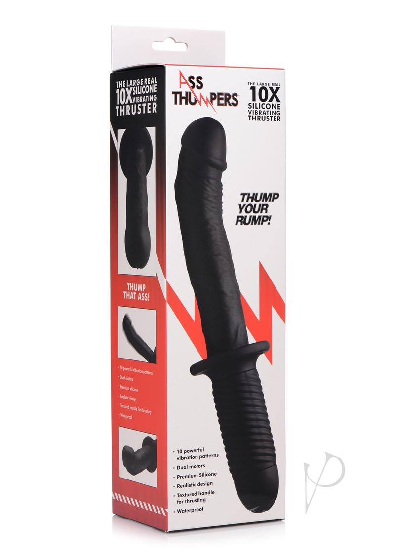 Ass Thump Large Real 10x Vibe W/handle_0