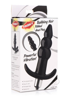 Frisky Bubbling Noir Ribbed Anal Plug_0