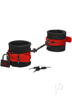 Kink Silicone Wrist Cuffs Blk/red_0