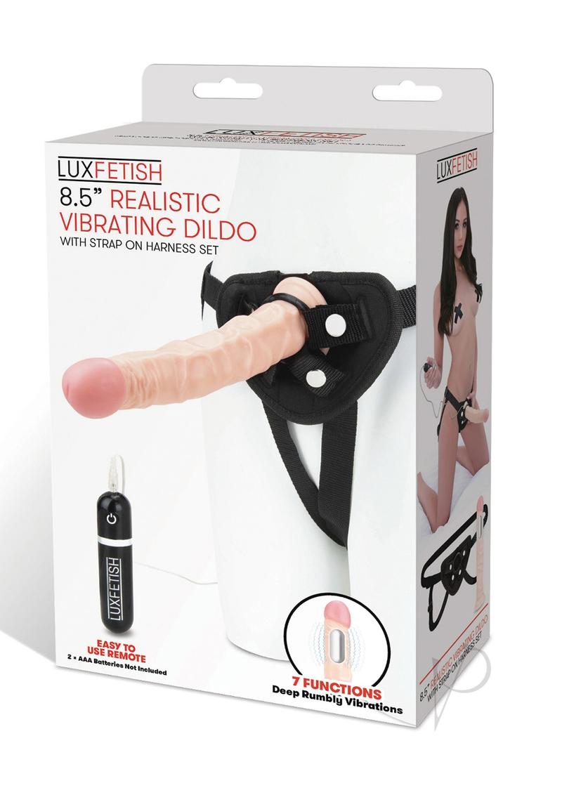 Lux F Realistic Vibe Dildo W/harness 8.5_0