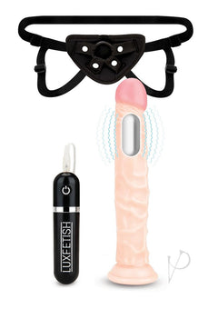 Lux F Realistic Vibe Dildo W/harness 8.5_1