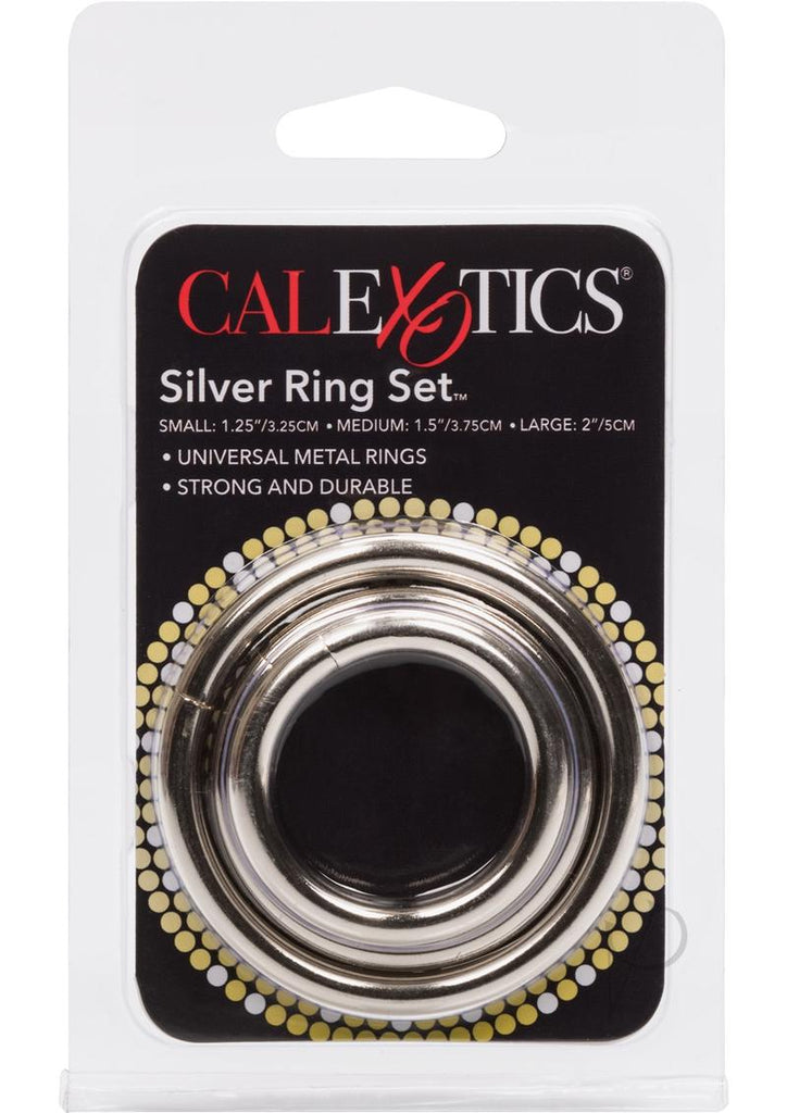 Silver Cock Ring 3 Piece Set_0