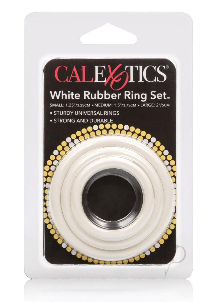 Rubber Cock Ring White 3 Piece_0