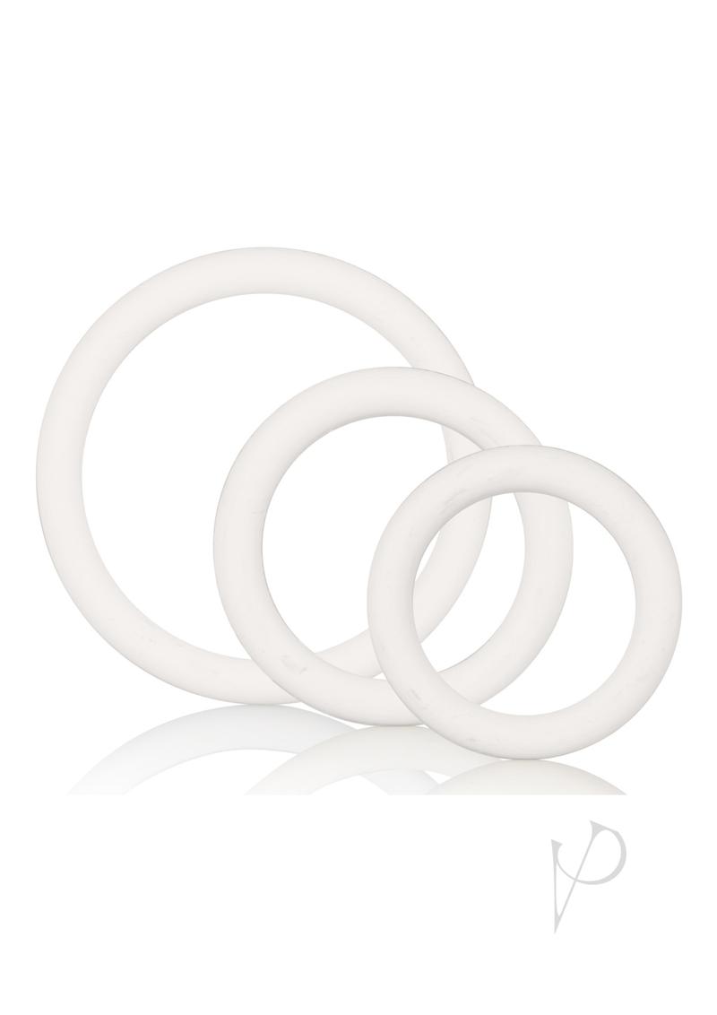 Rubber Cock Ring White 3 Piece_1