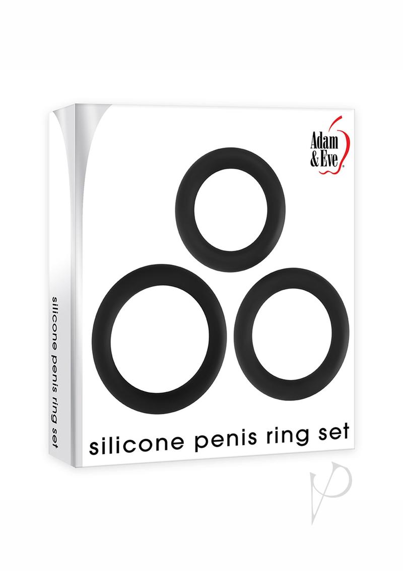 Aande Silicone Penis Ring Set Black_0