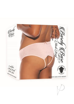 Barely B Crotchless Mesh Brief Ps Peach_0