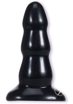 Triple Ripple Butt Plug Black Med_1