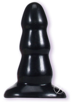 Triple Ripple Butt Plug Black Large_1