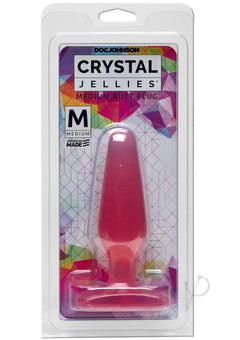 Crystal Jellies Butt Plug Med Pink_0